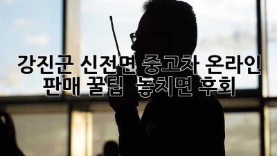 강진군 신전면 중고차 온라인 판매 꿀팁 🚗💨 놓치면 후회!