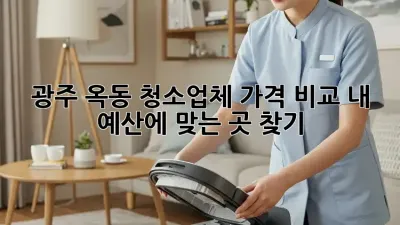 광주 옥동 청소업체 가격 비교: 내 예산에 맞는 곳 찾기